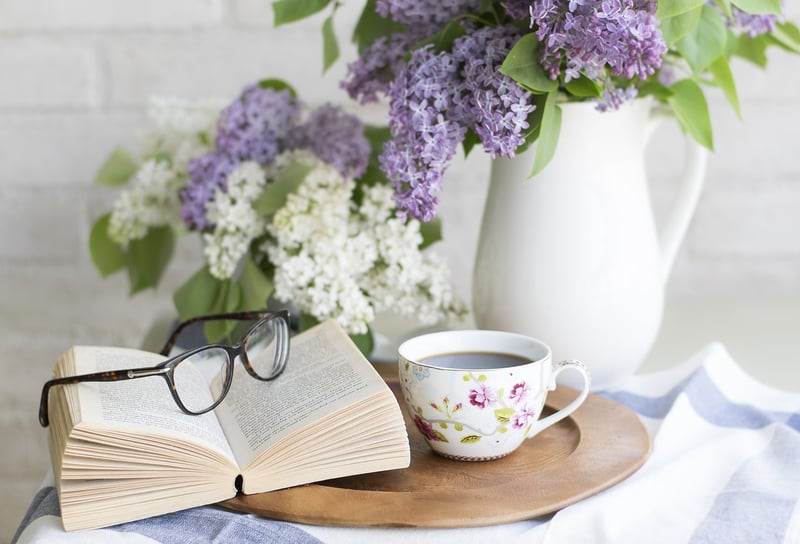 Relaxing with a book
